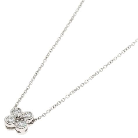 tiffany bezel set diamond necklace